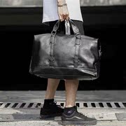 男士单肩包大容量旅行包户外运动休闲商务行李包韩版皮质背包
