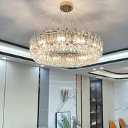 客厅吊灯水晶灯轻奢创意，设计感大厅吊灯现代简约透明餐厅吧台灯具
