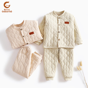 新生婴儿棉衣套装棉袄棉裤，秋冬男女宝宝夹棉加纯棉儿童保暖衣服装