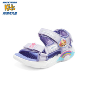 Skechers斯凯奇彩虹闪灯童鞋女汪汪队联名沙滩鞋运动凉鞋317017L