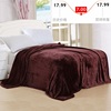 珊瑚绒毛毯保暖床单毛毯纯色法兰绒毯子 家居卧室宿舍用