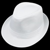 白色礼帽男女通用夏季爵士，帽子男黑色绅士，帽时尚英伦帽遮阳小礼帽