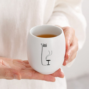 功夫茶具配件大小喝茶杯子套装中式茶盏主人杯罗汉杯陶瓷单杯定制