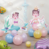 美人鱼主题KT板定制气球路引女宝宝女孩生日派对装饰场景布置立柱