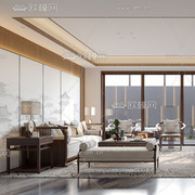 新中式禅意简约实木沙发组合家居客厅大小户型客厅开放式家具定制