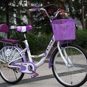 自行车男女2q426寸轻便通勤单车成人学生普通复古代步自行车22淑