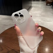 几何磨砂硬壳15超薄隐形肤感防滑防指纹适用iphone15苹果14promax透明手机壳13简约保护套男女15plus