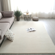 简约ins风客厅地毯纯色短毛沙发，茶几垫书房卧室床边地垫素色整铺