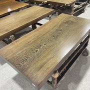 非洲鸡翅木实木大板桌，办公桌会议桌原木茶桌餐桌，书桌茶台家具