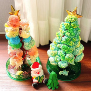 纸树开花圣诞树神奇浇水生长创意魔法结晶树儿童时玩具圣诞节礼h