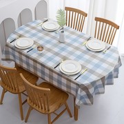 椭圆桌布防水防油免洗ins风北欧家用长方形餐桌茶几台布pvc感