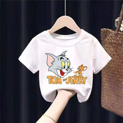 童装男童短袖卡通猫和老鼠老鼠T恤夏装儿童男孩半袖中大童潮牌202
