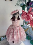 出租出售女童粉色可爱公主蓬蓬短裙儿童走秀唱歌生日钢琴主持礼服