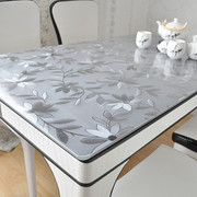 吃饭防水台布pvc膜垫板台布桌子软桌布透明写字桌可裁剪花纹保护