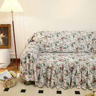 欧式韩式美式田园花卉全棉，纯棉沙发巾沙发，盖布沙发套沙发罩