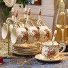 欧式咖啡杯套装 简约家用杯子带勺陶瓷杯英式下午茶茶具红茶杯