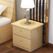 全实木床头柜现代简约小柜子，简易置物架松木欧式储物柜卧室收纳柜