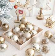 高档圣诞树装饰挂件圣诞球彩球，亮光球圣诞挂饰，6cm吊饰球圣诞
