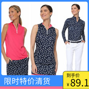 高尔夫女t恤上衣速干服装长袖裙裤冰丝运动网球服golf套装大码BK