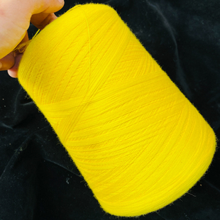 1斤标价2/42新柠檬黄澳门精纺羊毛混纺线精细羊毛衫机织手工编织