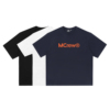 mcrewlogo系列印花白色黑色藏青，300g重磅宽松纯棉圆领短袖t恤