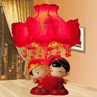 宋氏床头新娘浪漫网红台灯温馨红色结婚庆，生日礼物创意卧室陪嫁。