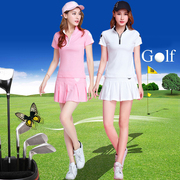 高尔夫女装套装夏装韩国时尚显瘦2020golf球服polo衫短裙两件
