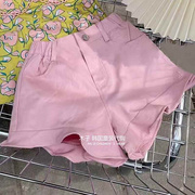 女童洋气小清新夏装套装，2022时髦娃娃领碎花，背心衬衫粉色短裤甜美
