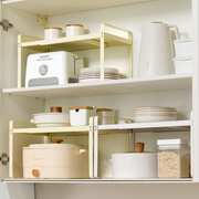 碗架锅架调料收纳架子可伸缩厨房置物架台面橱柜内隔板分层架柜子