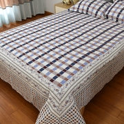 四季全棉绗缝加厚床单单件，纯棉三件套1.8米双人床，罩被单夹棉