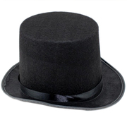 魔术师帽子林肯高帽无纺布黑色礼帽爵士帽成人六一儿童圣诞节装扮