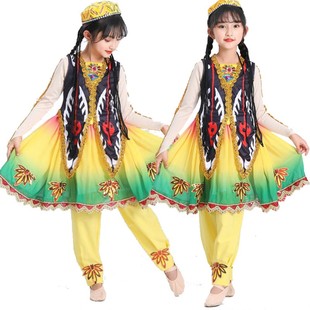 第十届小荷风采漠舞蹈演出服装儿童新疆少数民族维吾尔族表演服饰