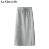 拉夏贝尔/La Chapelle秋季2023半身裙女简约抽绳高腰显瘦裙子