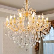 客厅吊灯欧式金色夹片，餐厅蜡烛吊灯，卧室水晶灯大气别墅复式楼灯具