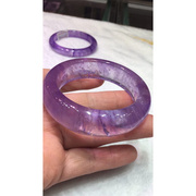 紫水晶手镯规格全50一60号都有老矿天然紫水晶细条手镯宽板手镯