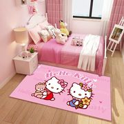 可爱卡通HelloKitty凯蒂KT猫地毯女孩儿童房卧室床边书桌椅飘窗垫