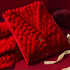 结婚大红色珊瑚绒睡衣女款秋季冬天网红本命新年加厚法兰绒家居服