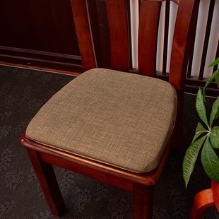 亚麻坐垫椅子垫凳子垫餐桌椅子坐垫加厚座椅垫四季通用家用可拆洗