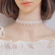 宽1.9cm系带蕾丝项链时尚，简约气质女神脖颈装饰品温柔choker颈带