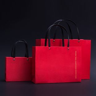 春节高档手提袋喜糖礼盒结婚红色新年袋回礼袋中式喜袋大号