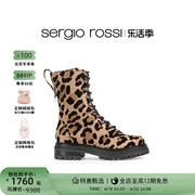 Sergio Rossi/SR女鞋sr Joan系列豹纹中筒靴