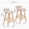 实木酒吧椅创意高椅欧式吧台，椅子木前台，时尚吧凳简约高脚靠背凳子