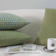 绿色抱枕套北欧复古沙发，客厅靠枕床头靠背垫天鹅绒，加厚款抱枕