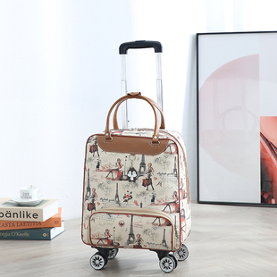 拉杆包旅行袋男女手提行李包大容量，万向轮短途旅游可爱轻便行旅包