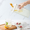 方形冷水壶餐饮店水瓶，塑料水壶pp柠檬水瓶子1.3l