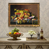 美式餐厅装饰画欧式古典水果葡萄，静物油画玄关有框画家居艺术挂画