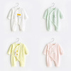 日本进口新生婴儿衣服春秋夏薄款超萌和尚套装初生哈衣宝宝连体衣