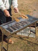 大号不锈钢烧烤架木炭，户外烧烤炉碳烤炉，野外家用烤肉bbq庭院全套