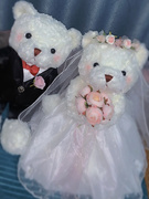 婚纱熊结婚(熊结婚)订婚求爱公仔压床娃娃一对玩偶，订婚礼物送新人婚房