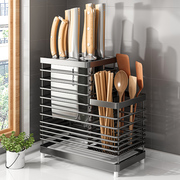 304不锈钢厨房架置物架家用台面放菜壁挂筷子具收纳架一体